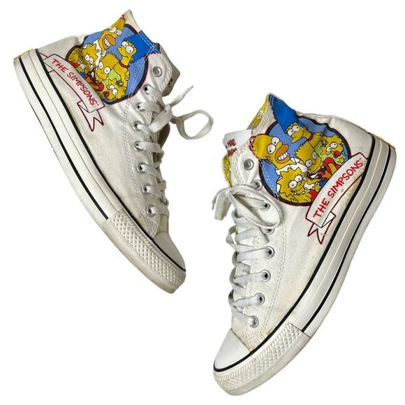 The Simpsons x Converse All Star Graphic 25 Years Hi-top Sneakers Size Men’s 11 - Picture 11 of 11